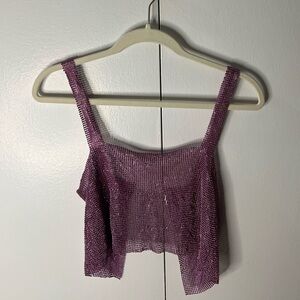 Pink Chainmail Crop top